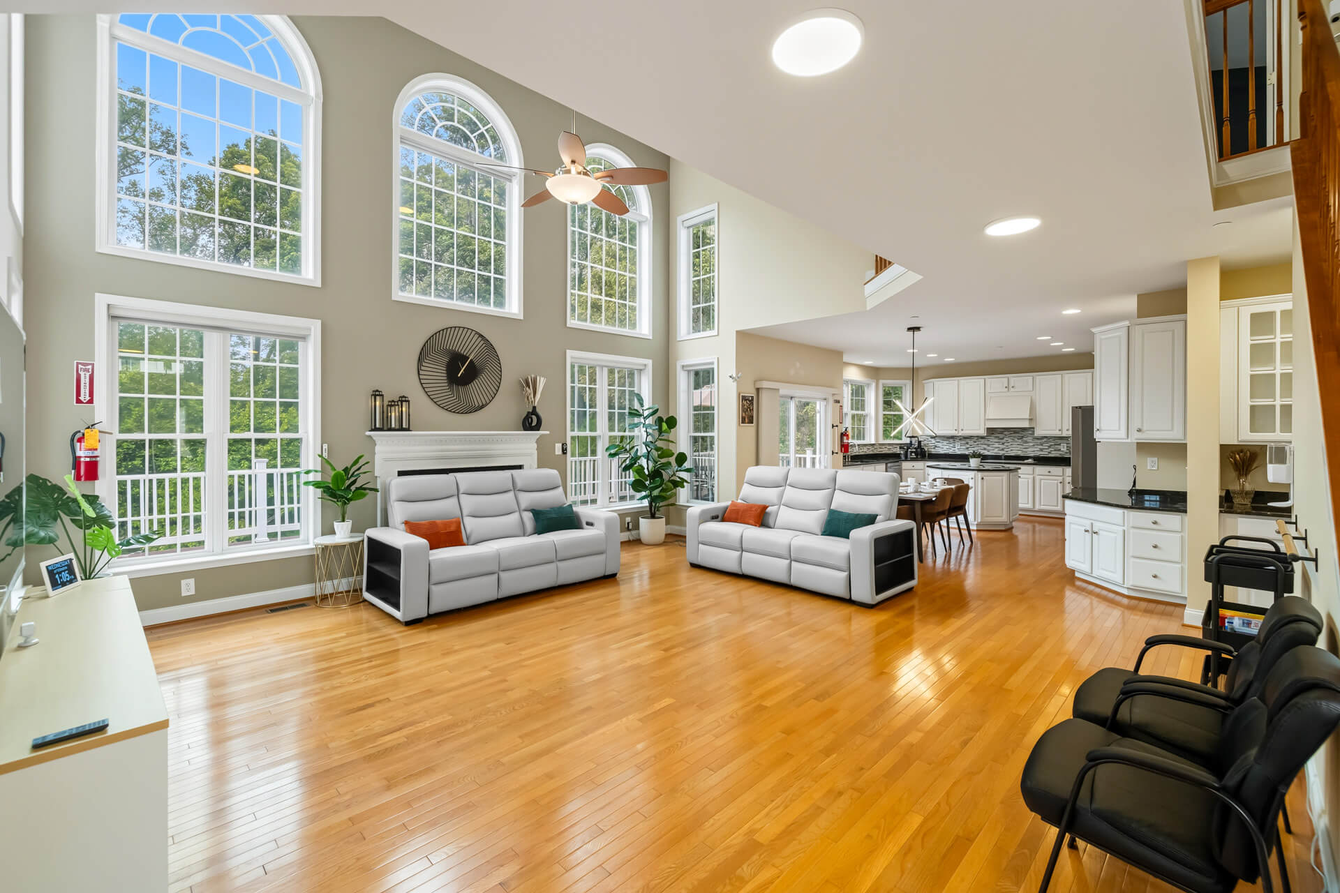 Warm entryway that helps visitors and residents feel instantly welcome